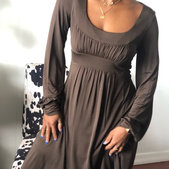 BCBG Dresses & Skirts - Silky brown BCBG dress